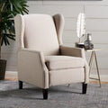 Fauteuil inclinable à oreilles, une place, coloris Blé / Bleu marine