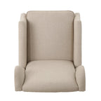 Fauteuil inclinable à oreilles, une place, coloris Blé / Bleu marine
