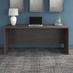 Bureau crédence moderne Noyer américain / Chêne sable / Gris orage / Noyer noir, 72"L x 24"P, Monoposte
