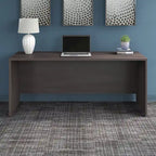 Bureau crédence moderne Noyer américain / Chêne sable / Gris orage / Noyer noir, 72"L x 24"P, Monoposte