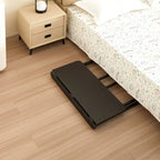Bureau pliable noir une personne sur roulettes