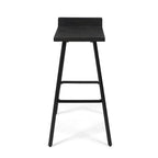 Tabourets de bar en bois d'acacia marron/gris, lot de 2, hauteur bar