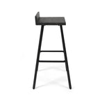 Tabourets de bar en bois d'acacia marron/gris, lot de 2, hauteur bar
