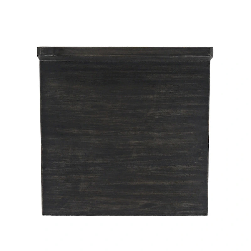Tabourets de bar en bois d'acacia marron/gris, lot de 2, hauteur bar