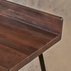 Tabourets de bar en bois d'acacia marron/gris, lot de 2, hauteur bar