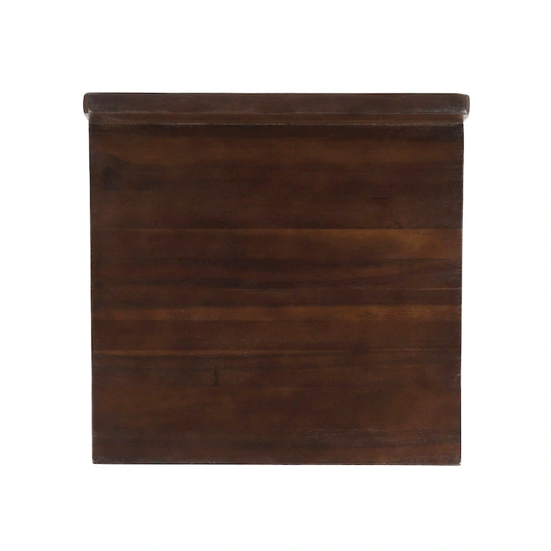 Tabourets de bar en bois d'acacia marron/gris, lot de 2, hauteur bar