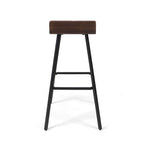 Tabourets de bar en bois d'acacia marron/gris, lot de 2, hauteur bar