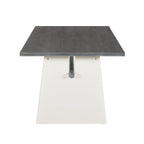 Ensemble table de salle à manger à tréteaux gris/marron pour 6 personnes, avec 6 chaises rembourrées