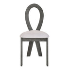 Ensemble table de salle à manger à tréteaux gris/marron pour 6 personnes, avec 6 chaises rembourrées