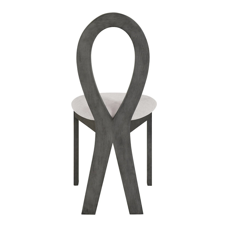 Ensemble table de salle à manger à tréteaux gris/marron pour 6 personnes, avec 6 chaises rembourrées