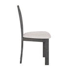 Ensemble table de salle à manger à tréteaux gris/marron pour 6 personnes, avec 6 chaises rembourrées