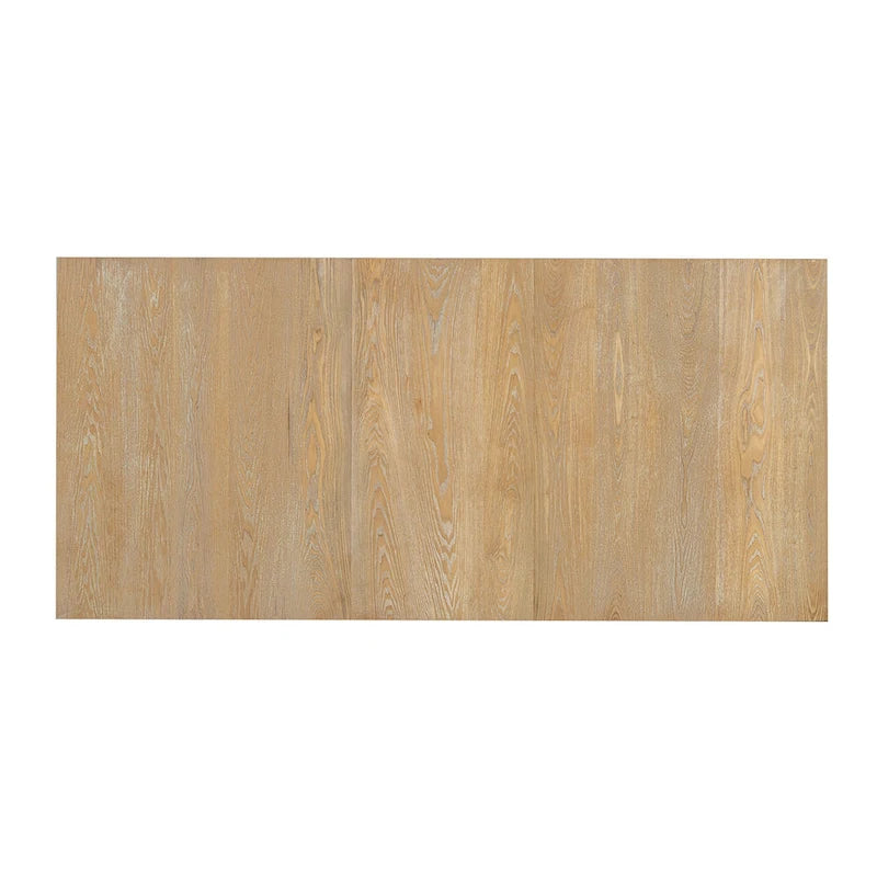 Ensemble de salle à manger extensible rustique marron/naturel, 7 pièces, 6 places