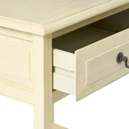 Table d'appoint à tiroir 1 personne Espresso / Blanc antique / Acajou