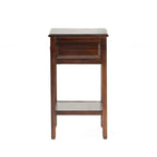 Table d'appoint à tiroir 1 personne Espresso / Blanc antique / Acajou