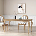 Table à manger extensible marron/gris naturel avec rallonge papillon, 6 à 8 places