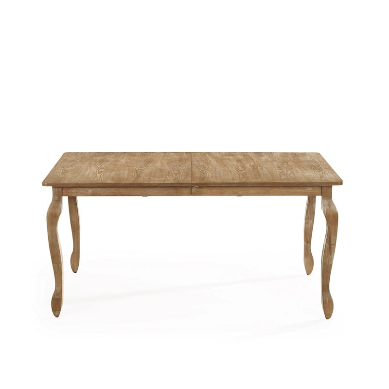 Table à manger extensible marron/gris naturel avec rallonge papillon, 6 à 8 places