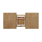 Table à manger extensible marron/gris naturel avec rallonge papillon, 6 à 8 places