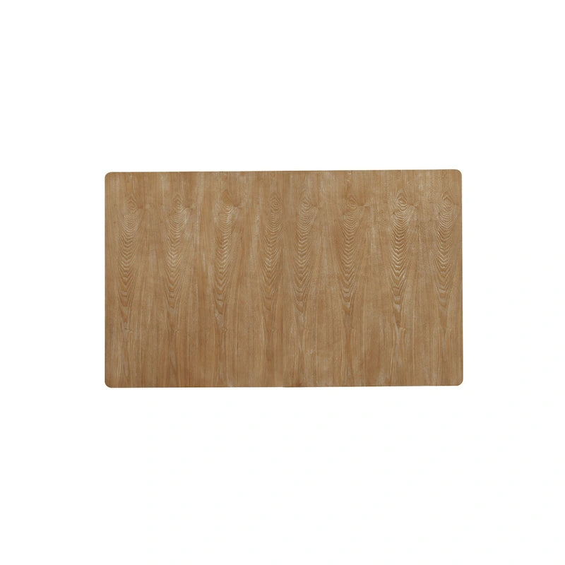 Table à manger extensible marron/gris naturel avec rallonge papillon, 6 à 8 places