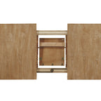 Table à manger extensible marron/gris naturel avec rallonge papillon, 6 à 8 places