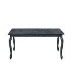 Table à manger extensible marron/gris naturel avec rallonge papillon, 6 à 8 places