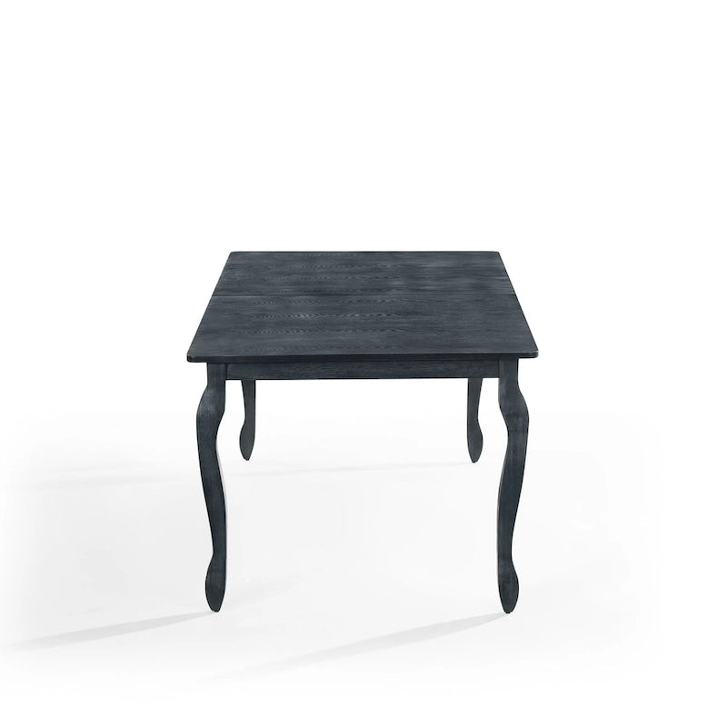 Table à manger extensible marron/gris naturel avec rallonge papillon, 6 à 8 places