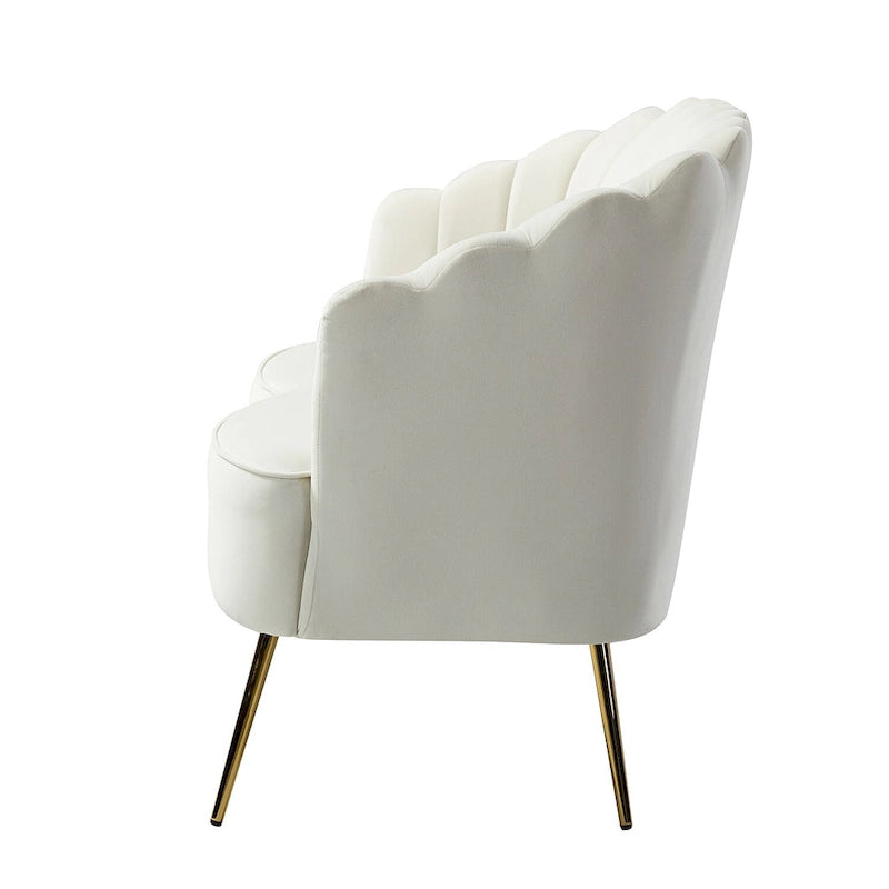 Ensemble salon 3 pièces en velours – 1 causeuse et 2 fauteuils, plusieurs coloris