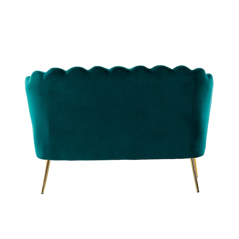 Ensemble salon 3 pièces en velours – 1 causeuse et 2 fauteuils, plusieurs coloris