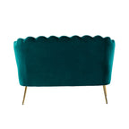 Ensemble salon 3 pièces en velours – 1 causeuse et 2 fauteuils, plusieurs coloris
