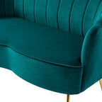 Ensemble salon 3 pièces en velours – 1 causeuse et 2 fauteuils, plusieurs coloris