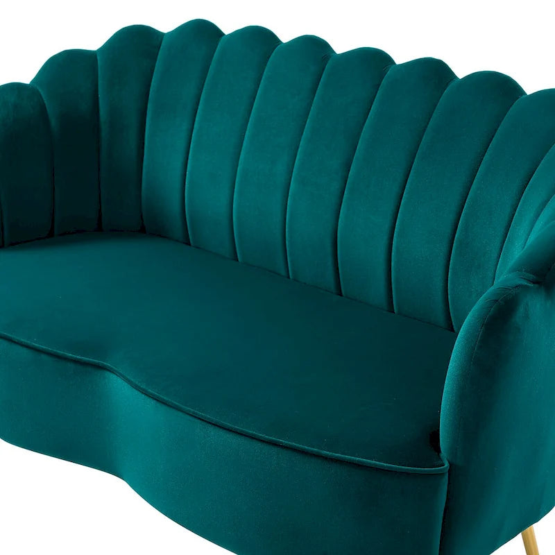 Ensemble salon 3 pièces en velours – 1 causeuse et 2 fauteuils, plusieurs coloris