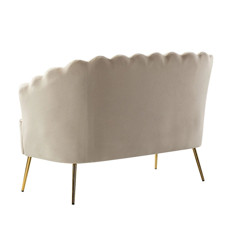 Ensemble salon 3 pièces en velours – 1 causeuse et 2 fauteuils, plusieurs coloris