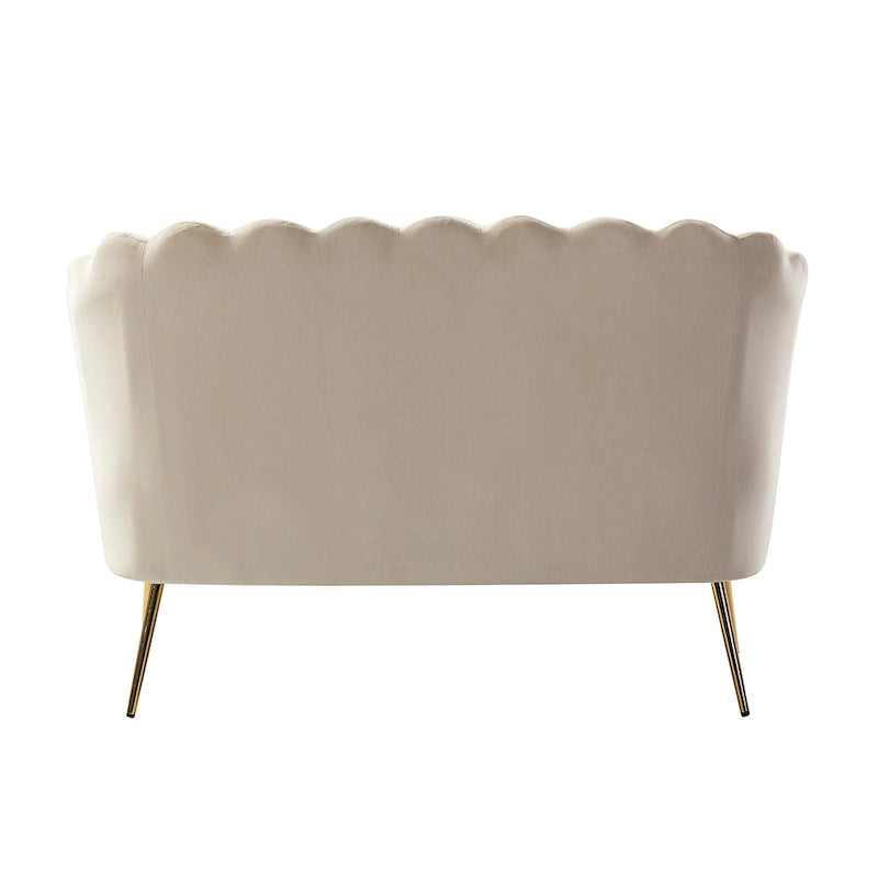 Ensemble salon 3 pièces en velours – 1 causeuse et 2 fauteuils, plusieurs coloris