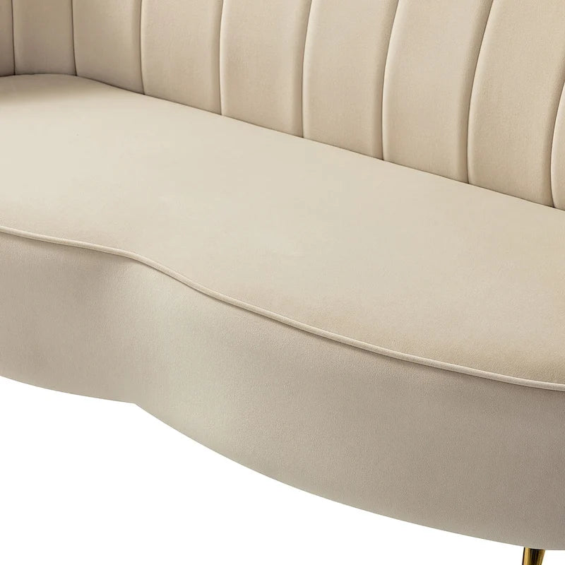 Ensemble salon 3 pièces en velours – 1 causeuse et 2 fauteuils, plusieurs coloris