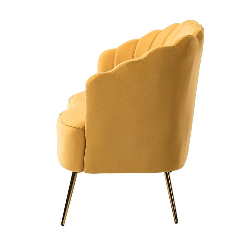 Ensemble salon 3 pièces en velours – 1 causeuse et 2 fauteuils, plusieurs coloris
