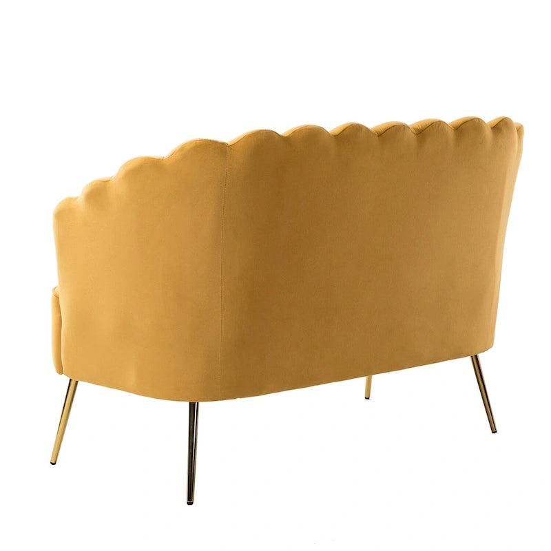 Ensemble salon 3 pièces en velours – 1 causeuse et 2 fauteuils, plusieurs coloris
