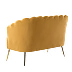 Ensemble salon 3 pièces en velours – 1 causeuse et 2 fauteuils, plusieurs coloris