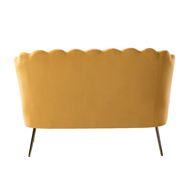 Ensemble salon 3 pièces en velours – 1 causeuse et 2 fauteuils, plusieurs coloris