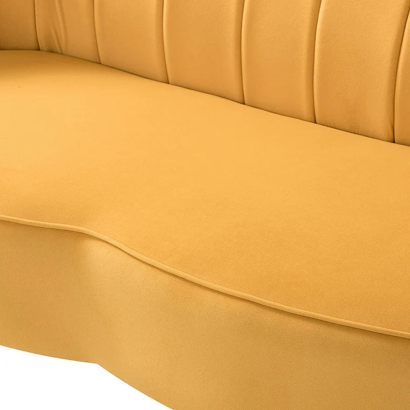 Ensemble salon 3 pièces en velours – 1 causeuse et 2 fauteuils, plusieurs coloris