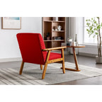Fauteuil d'appoint rembourré Bleu / Gris clair / Beige / Rouge / Vert, assise individuelle, pieds en bois massif