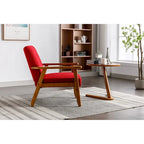 Fauteuil d'appoint rembourré Bleu / Gris clair / Beige / Rouge / Vert, assise individuelle, pieds en bois massif