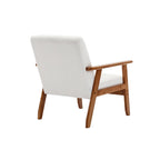 Fauteuil d'appoint rembourré Bleu / Gris clair / Beige / Rouge / Vert, assise individuelle, pieds en bois massif