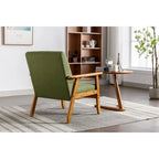 Fauteuil d'appoint rembourré Bleu / Gris clair / Beige / Rouge / Vert, assise individuelle, pieds en bois massif