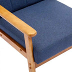 Fauteuil d'appoint rembourré Bleu / Gris clair / Beige / Rouge / Vert, assise individuelle, pieds en bois massif