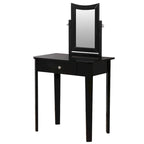 Coiffeuse de maquillage contemporaine 3 pièces 1 tiroir noire / grise / rose / blanche pour 1 personne