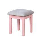 Coiffeuse de maquillage contemporaine 3 pièces 1 tiroir noire / grise / rose / blanche pour 1 personne