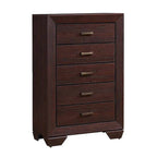 Chambre à coucher 2 pièces en cacao foncé avec commode (grand lit/très grand lit)