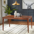 Table à manger rectangulaire en noyer, style Mid-Century, 6 places