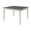 Table de salle à manger à hauteur de comptoir extensible blanche et grise/noire, peut accueillir jusqu'à 6 personnes