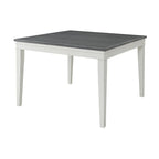 Table de salle à manger à hauteur de comptoir extensible blanche et grise/noire, peut accueillir jusqu'à 6 personnes