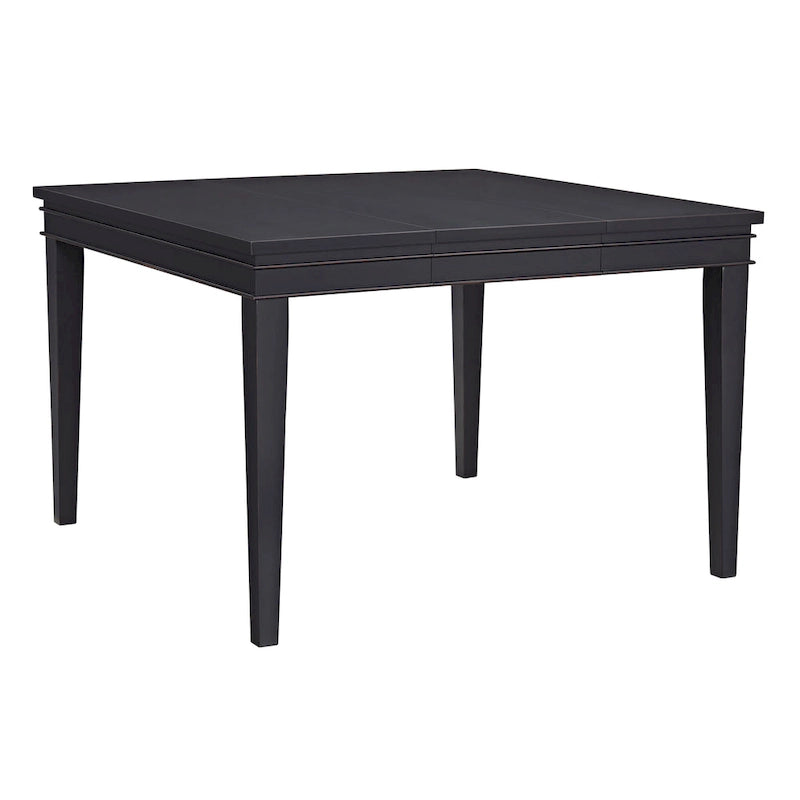 Table de salle à manger à hauteur de comptoir extensible blanche et grise/noire, peut accueillir jusqu'à 6 personnes